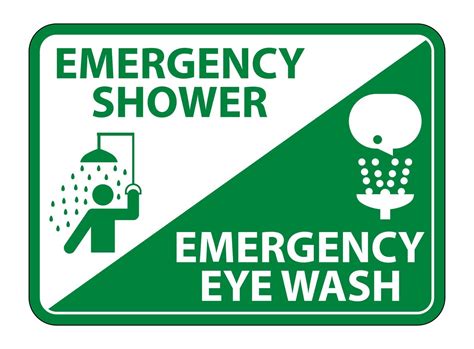 Emergency Shower,Eye Wash Symbol Sign Isolate On White Background ...