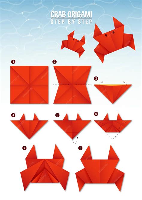 Crab Origami Step by Step - How to Make Easy Origami