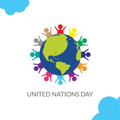 United nations day Square banner - vector illustration of earth with ...