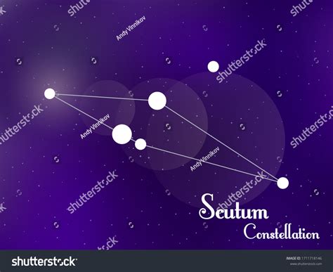 Scutum Constellation Starry Night Sky Cluster Stock Vector (Royalty Free) 1711718146 | Shutterstock