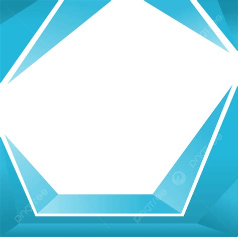 Blue Geometric Frame Transparent Background Vector, Blue Geometric, Background, Geometric PNG ...