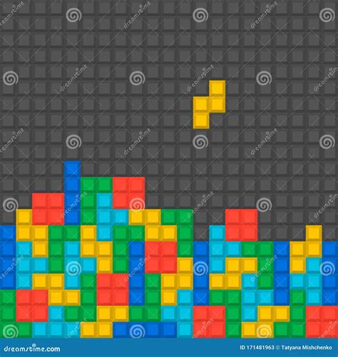 Background Tetris Game. Vector Illustration. Stock Vector - Illustration of decoration, backdrop ...