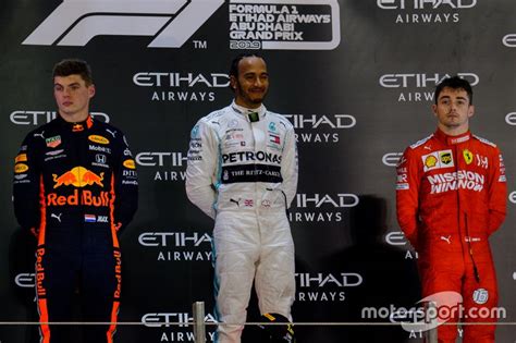 Podium: Max Verstappen, Red Bull Racing, Lewis Hamilton, Mercedes AMG ...