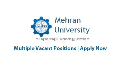 Mehran University Of Engineeing & Technology Jobs July 2021