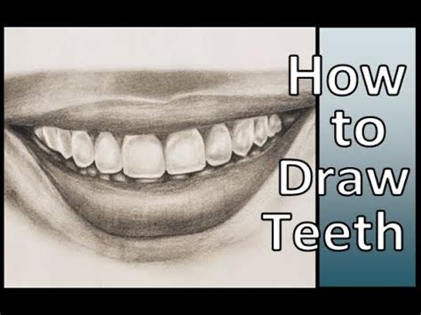 HOW TO DRAW REALISTIC TEETH | TUTORIAL - YouTube