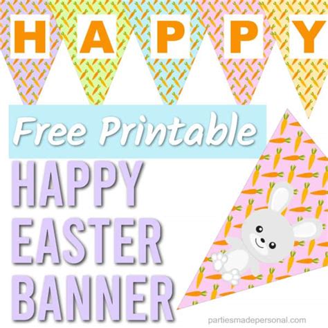 Printable Easter Decorations (5 FREE sets you'll want for your Easter party) | Parties Made Personal