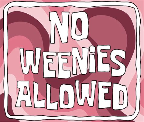 No Weenies Allowed pink Poster Copy Painting by Reynolds Ward - Pixels