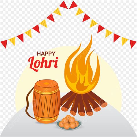 Lohri Festival Vector Design Images, Happy Lohri Festival, Happy Lohri, Lohri Festival ...