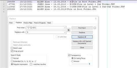 regex - How do I separate a Filepath containing backslashes by replacing only the rootlevel ...