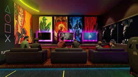 Bunker - The Gaming Lounge, Design Walkthrough | Gaming lounge, Video ...