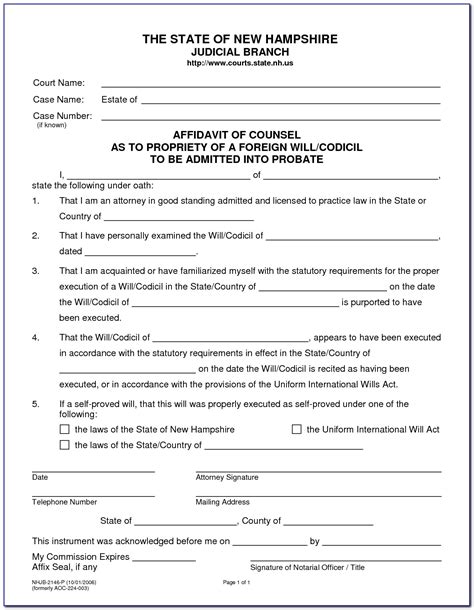 Free Printable Last Will And Testament Blank Forms - Free Printable