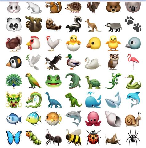 Emoji list, good reference for simplifying animals and vector art ...