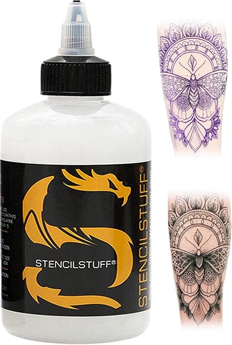 8oz Temporary Tattoo Stencil Fluid Transfer Cream Gel Soap Tattoo Skin ...