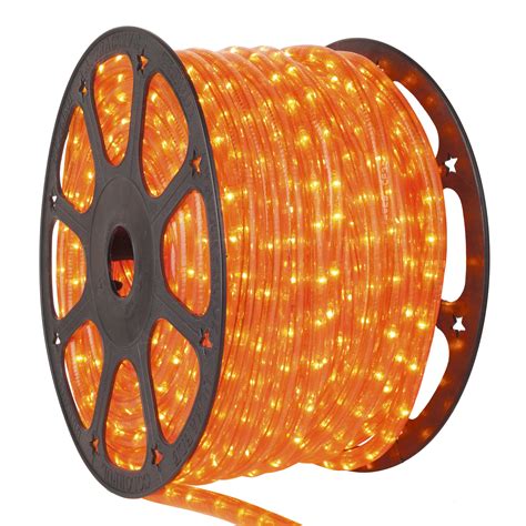 Rope Light - 150' Orange Chasing Rope Light Commercial Spool, 120 Volt