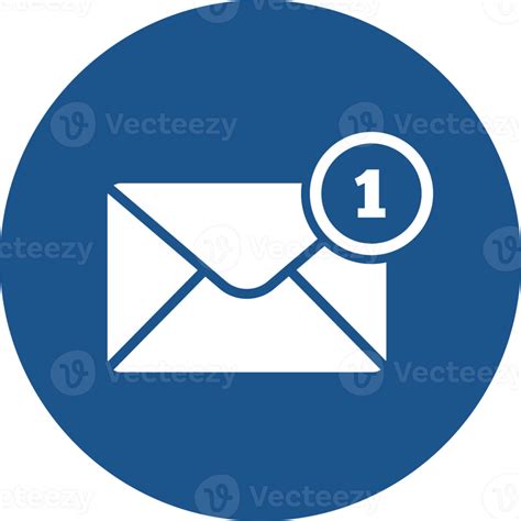 diseño de icono de mensaje de correo electrónico en círculo azul ...