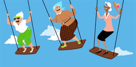 Seniors Having Fun Illustrations, Royalty-Free Vector Graphics & Clip Art - iStock