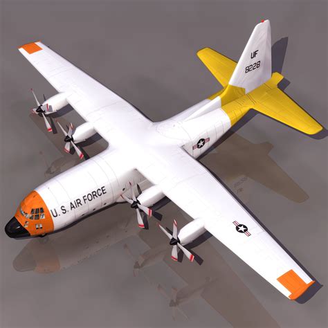 rigged lockheed c-130 hercules 3d model | CGTrader