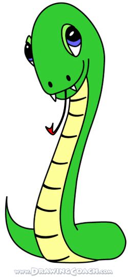 How to Draw a Cartoon Snake