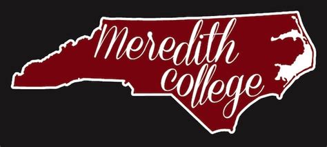 Meredith College Shape of North Carolina Decal Free Shipping