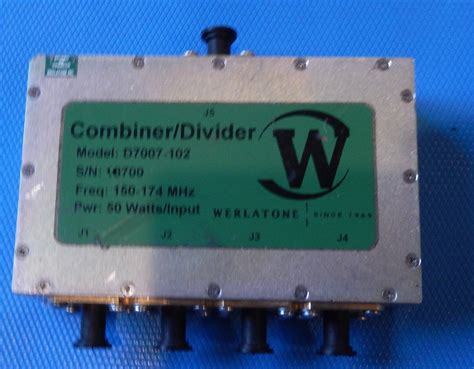 WERLATONE HIGH POWER COMBINER/DIVIDER, MODEL D7007-102 150-174 MHz | eBay