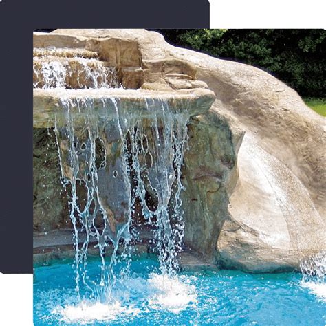 Sculpted Rock Waterfall And Slide - Better Pools & Spas