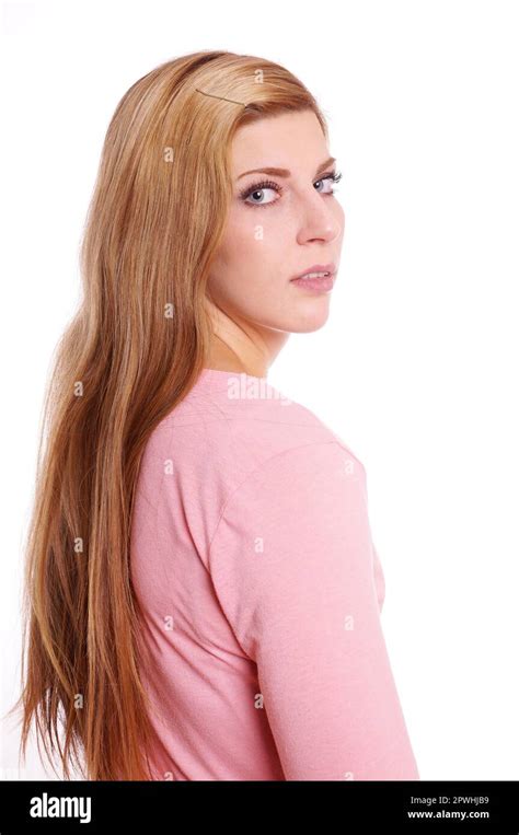 Girl looking back over shoulder hi-res stock photography and images - Alamy