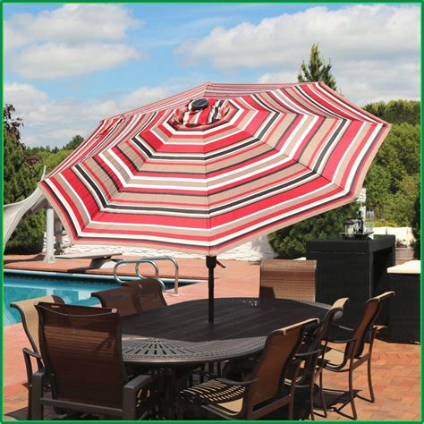 Striped Rectangular Patio Umbrella - Patios : Home Decorating Ideas # ...