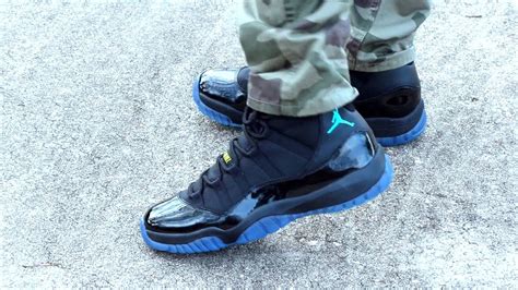 Air Jordan "Gamma" 11 on feet only "1080HD" - YouTube