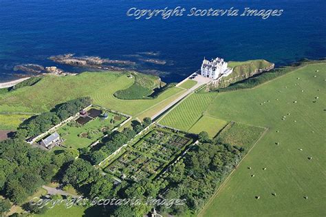 Aerial view of Dunbeath castle gardens Caithness ,Scotland | Aerial view, Castle garden, Aerial