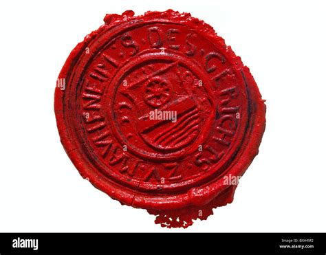 heraldry, seals, court seal of Mauenheim, official seal, Germany Stock Photo, Royalty Free Image ...