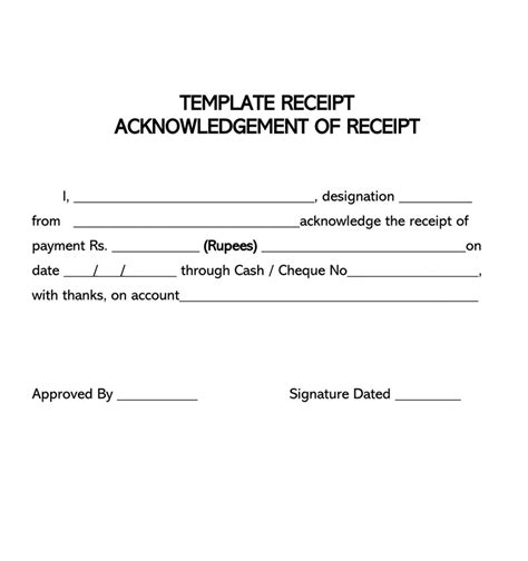 Acknowledgement Receipt Sample Word