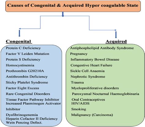 Causes of congenital & acquired hyper coagulable state. | Download Scientific Diagram