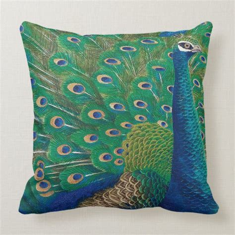 "Peacock" THROW PILLOW | Zazzle.com