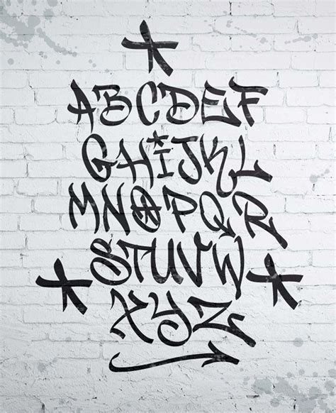 Graffiti Handstyle Alphabet Vector Font AI, EPS, SVG, Street Font ...