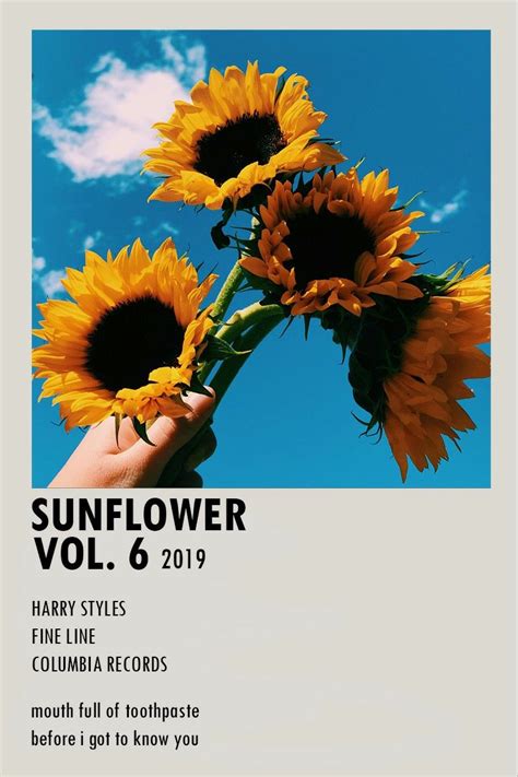 Sunflower vol.6 - poster | Harry styles poster, Harry styles, Harry styles songs