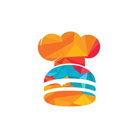 Burger chef vector logo design template. Retro fast food burger badge ...