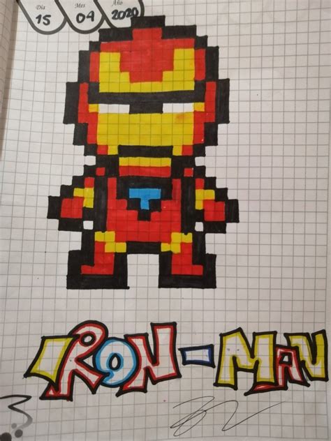 Iron Man Dibujos En Cuadricula Ironman Dibujo Cuadricula Para Dibujar ...