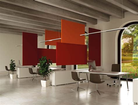 Office Acoustic comfort, Flag sound absorbing panels | Acoustic panels ...