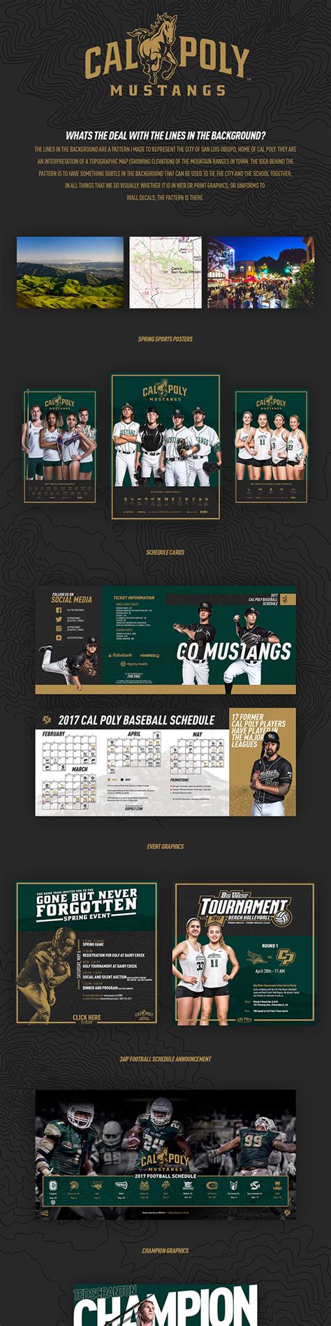 2017 Cal Poly Mustangs Spring Graphics on Behance