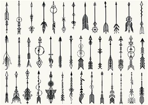 41 Hand Drawn Boho Arrows for Tattoo and Design Element Arrow - Etsy ...