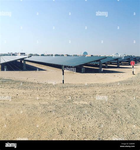 Solar panels at Masdar city Stock Photo - Alamy