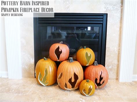 Pottery Barn Inspired Flaming Pumpkins #spookyspaces