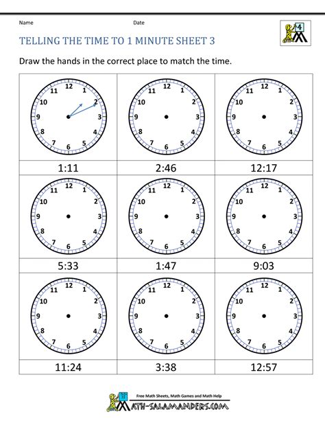 Telling time clock - kizanotes