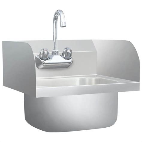 Commercial Hand Wash Sink with Faucet Stainless Steel