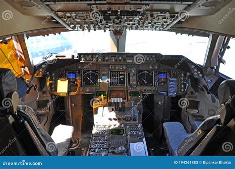 Cockpit Of A Jumbo Jet Stock Image | CartoonDealer.com #34814557