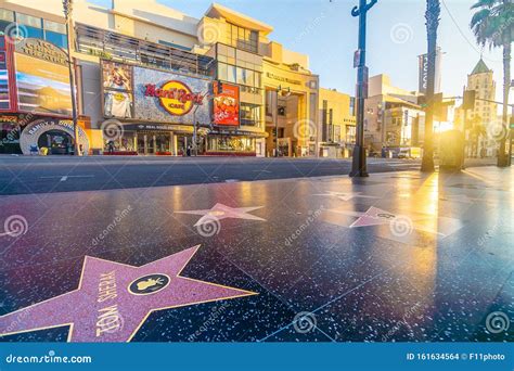 View of World Famous Hollywood Walk of Fame at Hollywood Boulevard ...