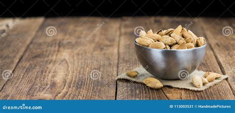 Almonds with Shell Roasted and Salted Stock Image - Image of almond, brown: 113003531