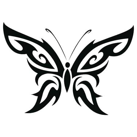 Simple Tribal Butterfly Tattoo Designs Drawing Free I - vrogue.co