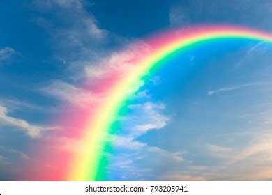 Rainbow Blue Sky After Rain See Stock Photo 378634393 | Shutterstock