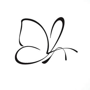 Tiny Simple Outline Butterfly Tattoo Design Simple Butterfly Tattoo ...